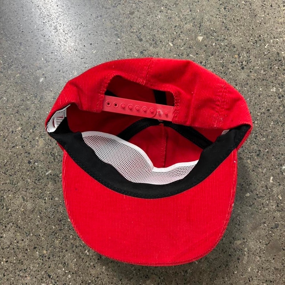 Vintage 70s Cornell University Big Red Corduroy Snapback Trucker Hat Cap - Picture 2 of 3